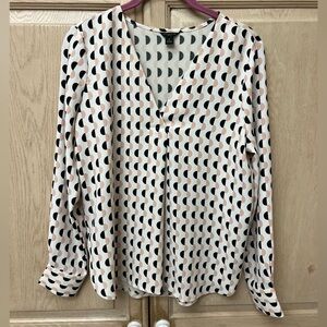 Retro pattern Ann Taylor blouse MP